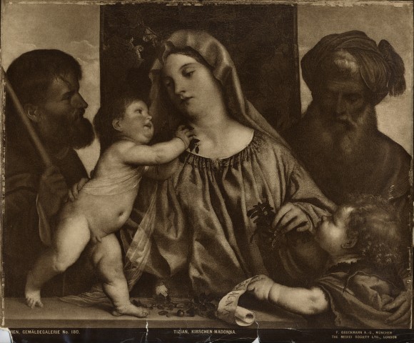 Bruckmann Verlag — Wien, Gemäldegalerie n. 180. Tizian, Kirschen-Madonna. — insieme